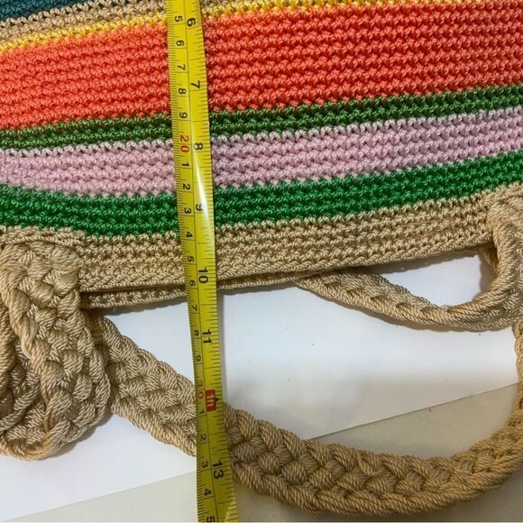 The Sak Rainbow Striped Woven Shoulder Bag Purse NWOT - Picture 9 of 12